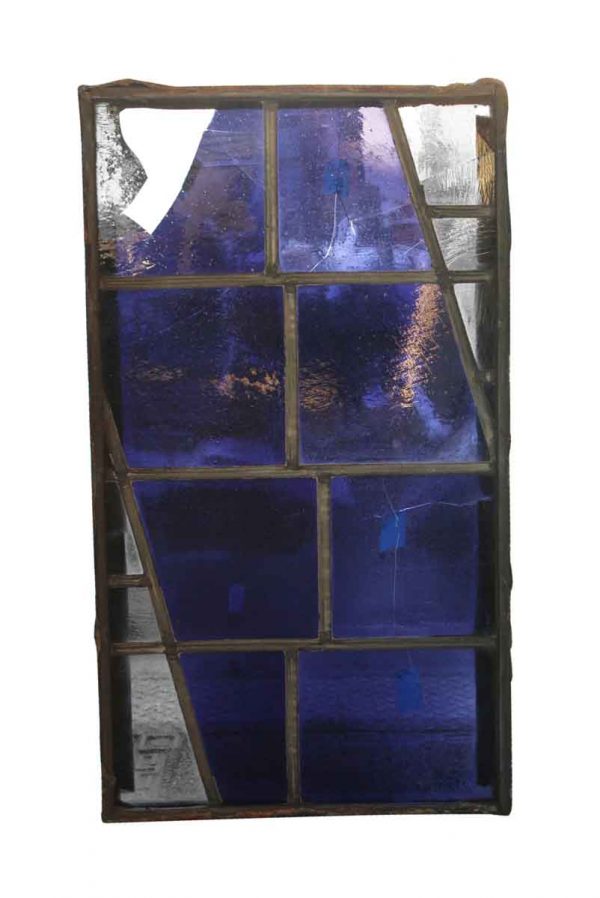 Exclusive Glass - Dark Blue & Clear Leaded JFK Glass Window