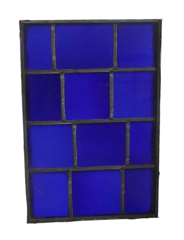 Exclusive Glass - Dark Blue JFK Leaded Glass Window