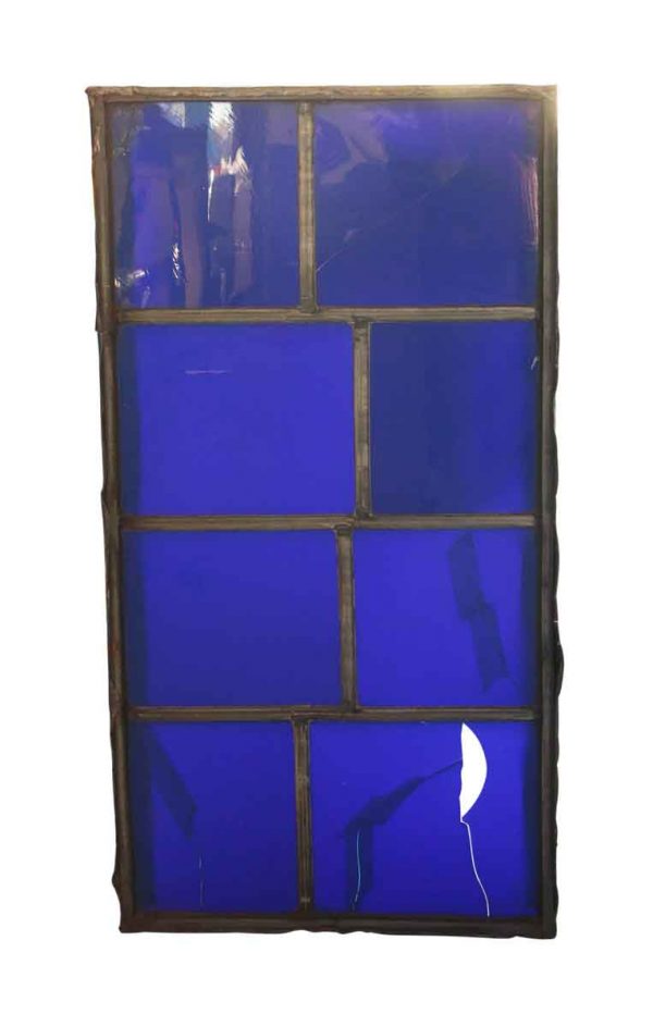 Exclusive Glass - Dark Blue Leaded JFK Glass Window