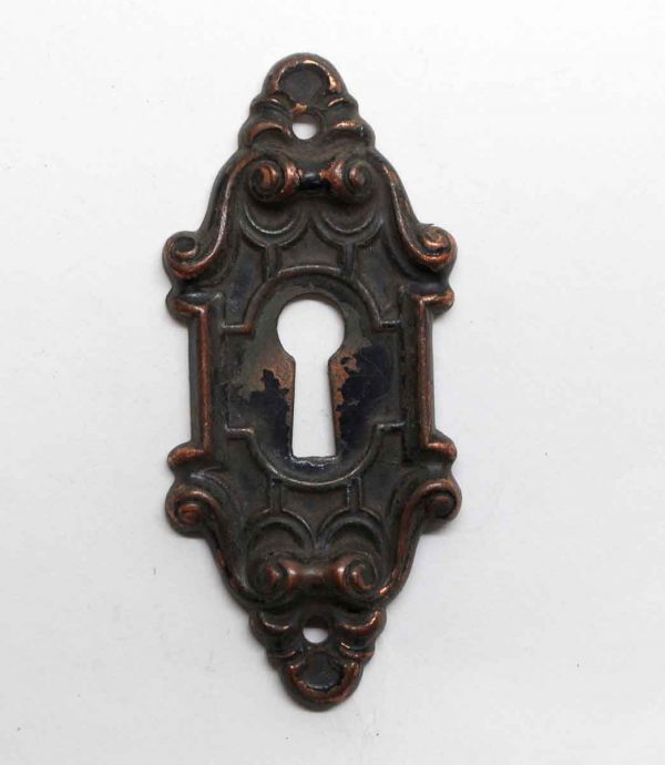 Keyhole Covers - Pressed Brass Antique Victorian Keyhole Cover