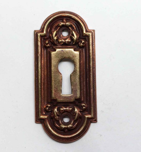 Keyhole Covers - Pressed Brass Copper Plated Keyhole Plate