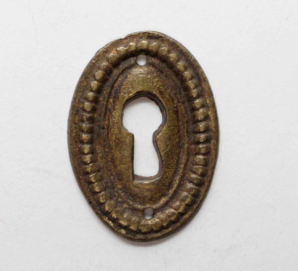 Keyhole Covers - Thin Brass Oval Keyhole Plate