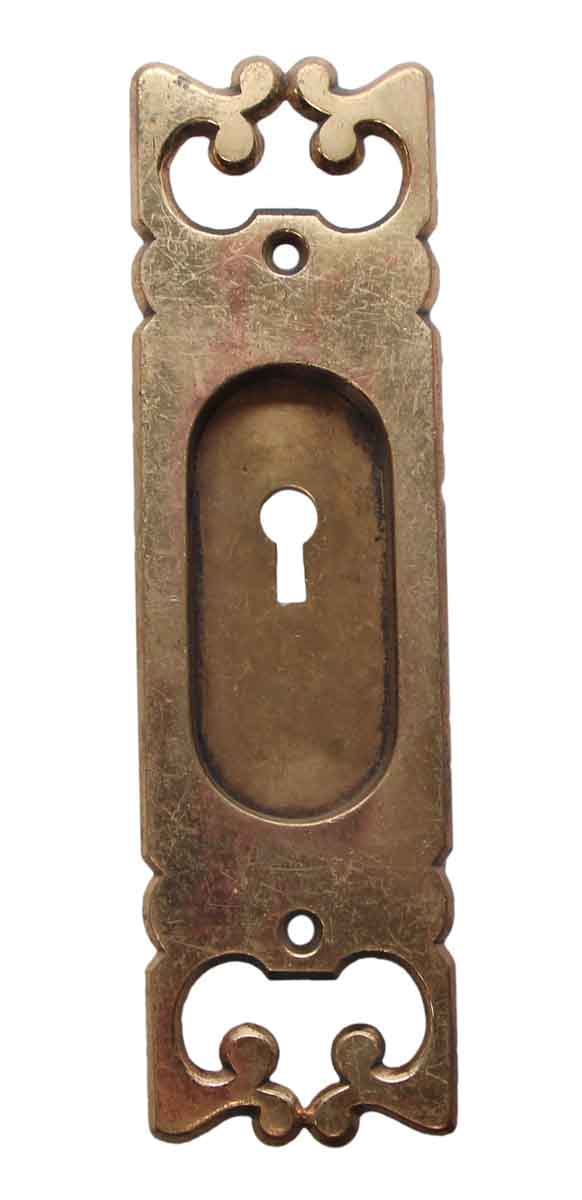 Pocket Door Hardware - Cast Brass Antique Pocket Door Pull