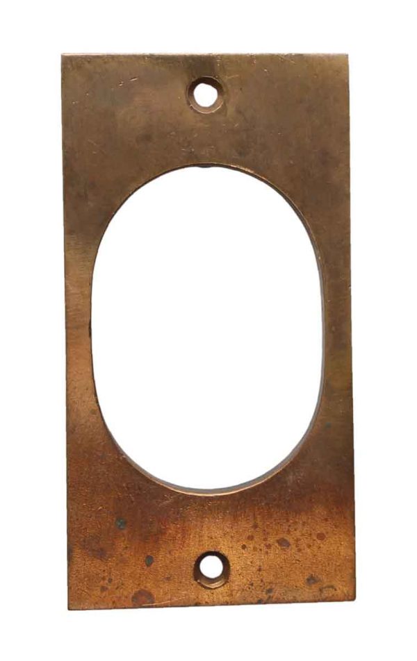 Pocket Door Hardware - Single Plain Brass Pocket Door Pull