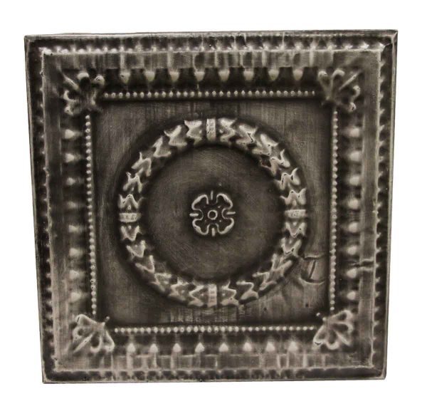 Tin Panels - Washed Black Floral Tin Panel