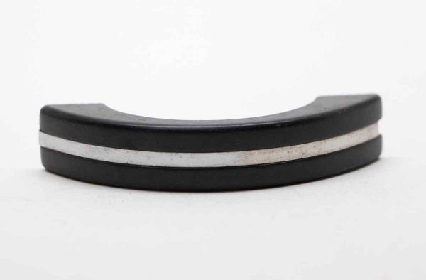 Cabinet & Furniture Pulls - Plastic Black Drawer Pull with Chrome Strip