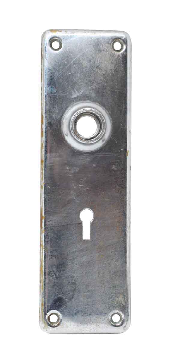 Back Plates - Chrome Over Brass Keyhole Door Back Plate