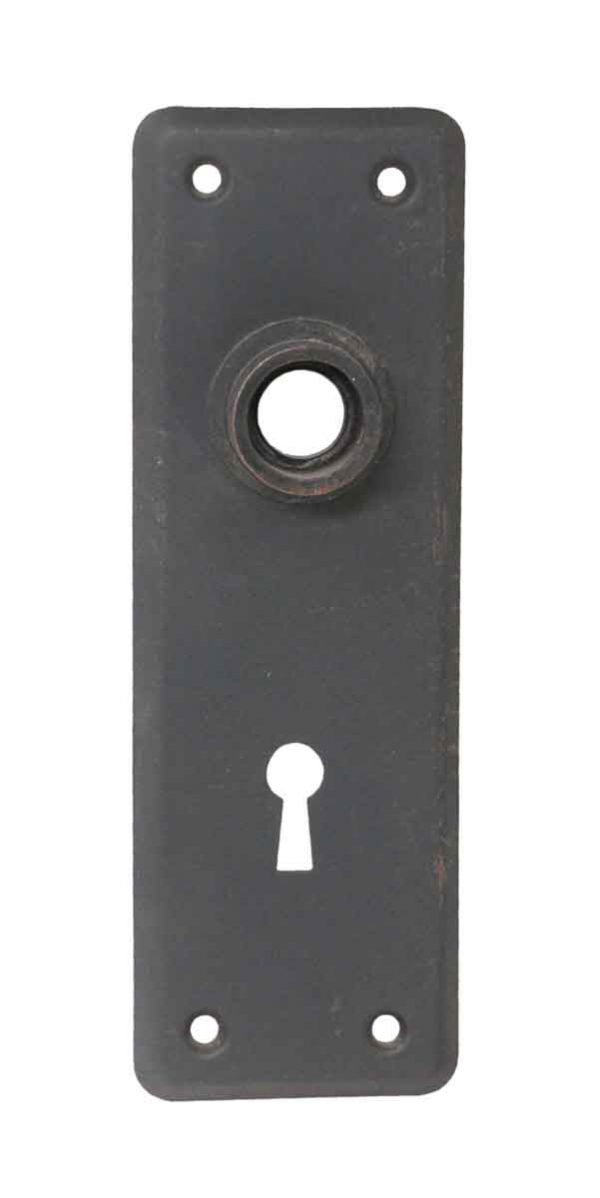 Back Plates - Keyhole Matte Black Steel Door Back Plate