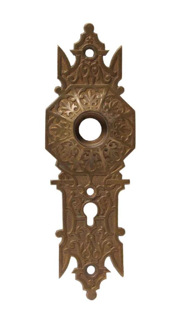 Back Plates - Ornate Keyhole Bronze Antique Door Back Plate
