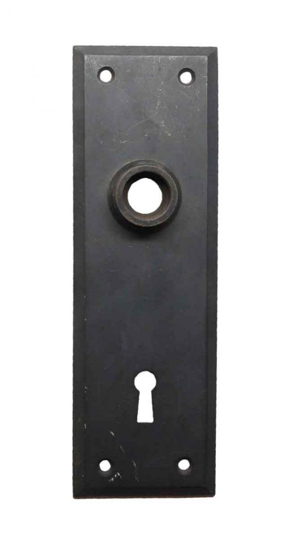 Back Plates - Steel Black Keyhole Door Back Plate