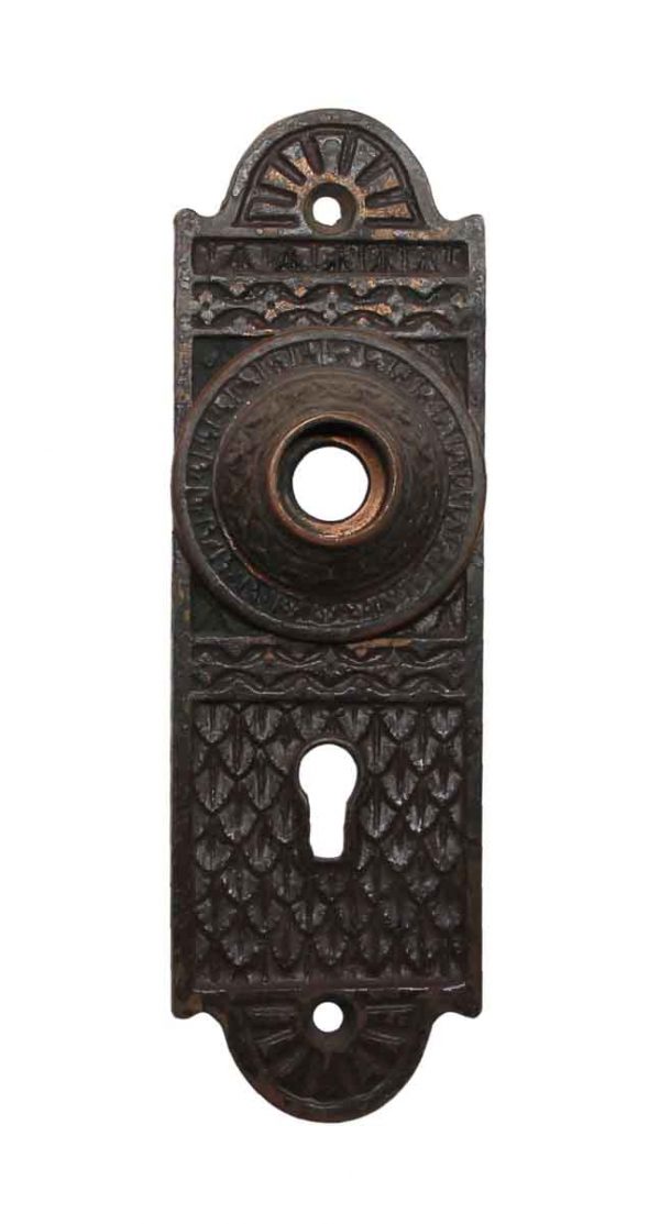 Back Plates - Victorian Cast Bronze Keyhole Door Back Plate