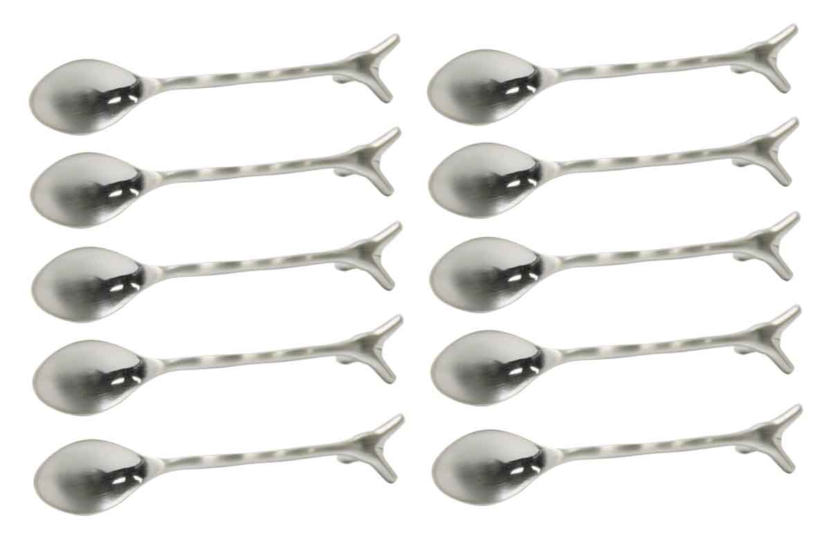 Set of 10 Silver Spoon New Drawer Pulls Olde Good Things