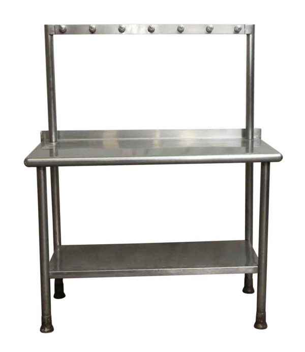 Kitchen - Commercial Stainless Steel Kitchen Table with Hanging Rack