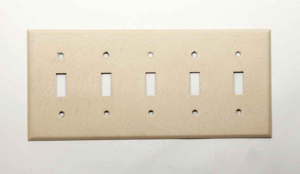 Lighting & Electrical Hardware - Vintage Steel 5 Light Switch Plate