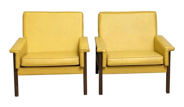 Living Room - Yellow Mid Century Pair of Chairs