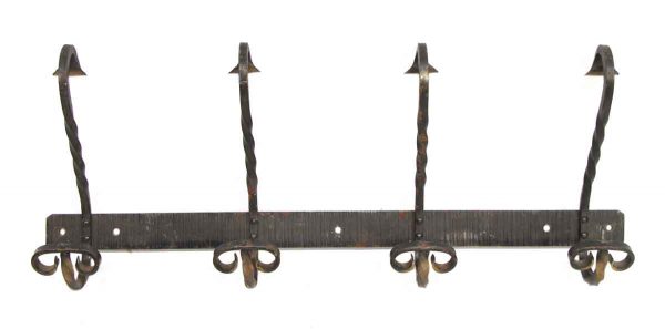 Racks - Arts & Crafts Black Wrought Iron Vintage Hook Rack