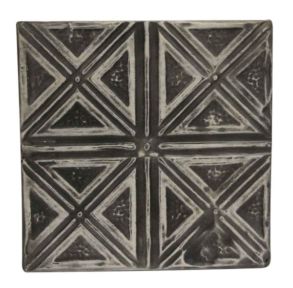 Tin Panels - Black X Quadrant Antique Tin Panel