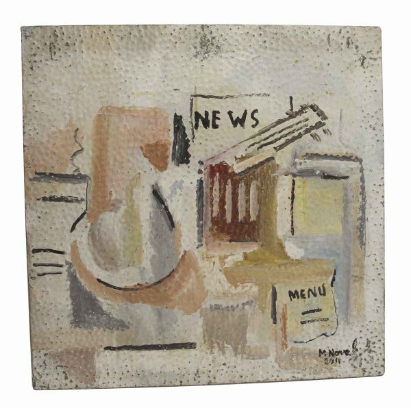 Tin Panels - Mladen Novak Textured Abstract News Antique Tin Panel