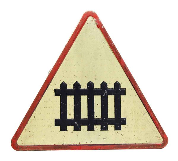 Vintage Signs - European Gated Level Crossing Road Sign
