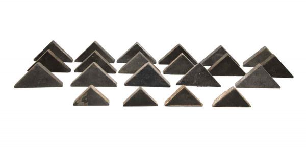 Wall Tiles - Set of 21 Black Matte Triangle Tiles