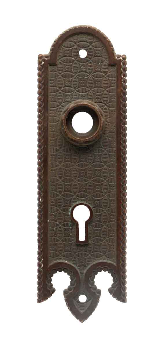 Back Plates - Gothic 5.75 in. Small Bronze Keyhole Door Back Plate
