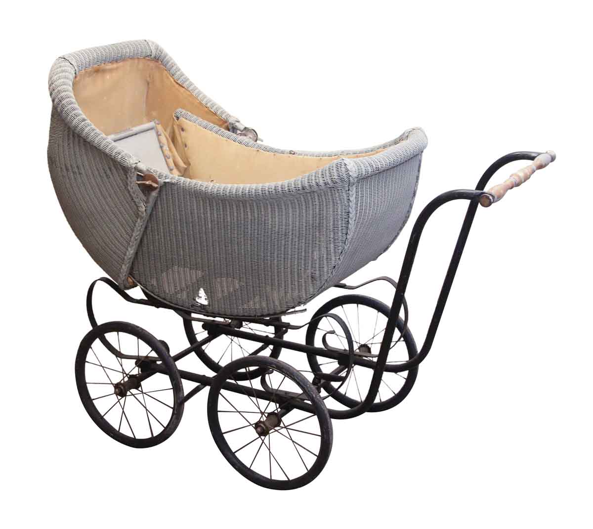 vintage wicker baby carriage