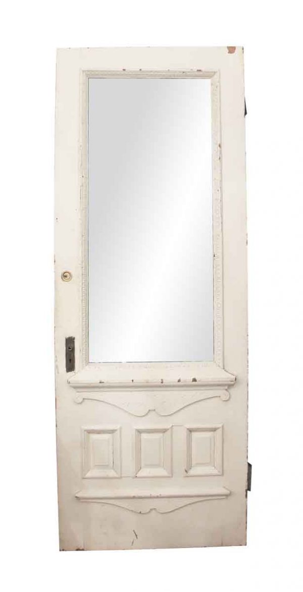 Entry Doors - White Oak & Glass Entry Door with Carved Detail