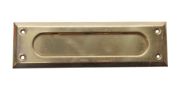 Mail Hardware - Brass Antique Mail Slot with Original Patina