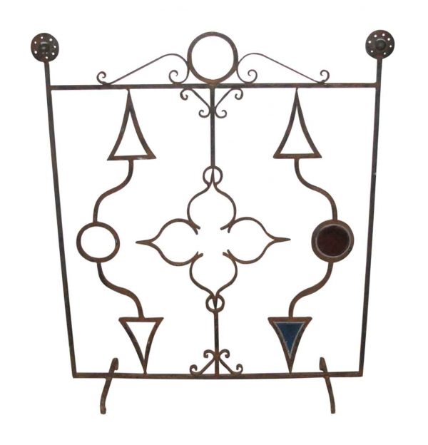 Screens & Covers - Wrought Iron Fireplace Screen with Unusual Design