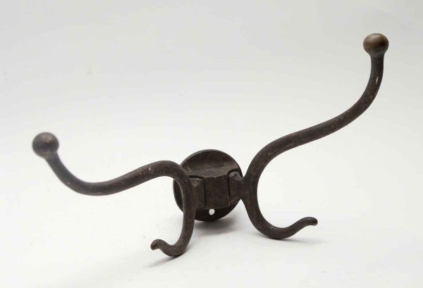 Single Hooks - Antique Bronze Double Arm Hall Tree Hook