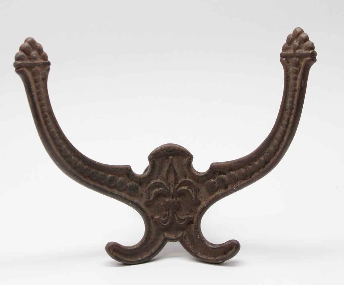 Cast Iron Antique Ornate Double Arm Wall Hall Tree Hook | Olde Good Things