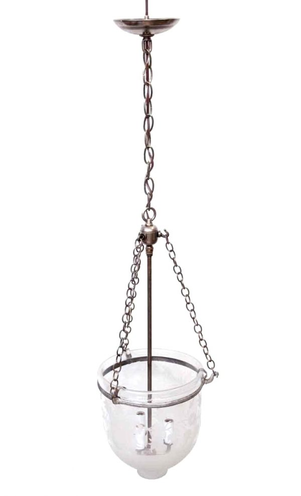 Up Lights - Etched Vintage Glass Bell Jar Light
