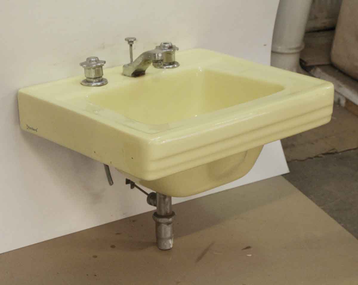 vintage yellow bathroom sink