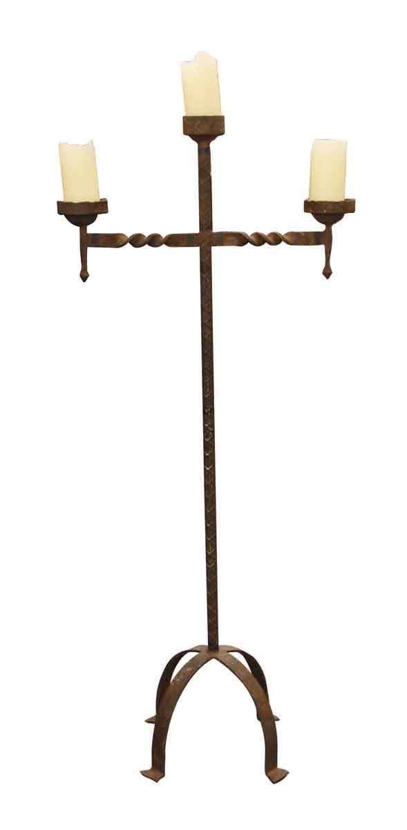 Candle Holders - Antique Wrought Iron Candle Stand