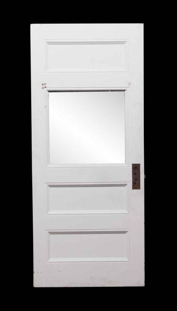 Entry Doors - White Door with Large Center Glass Panel