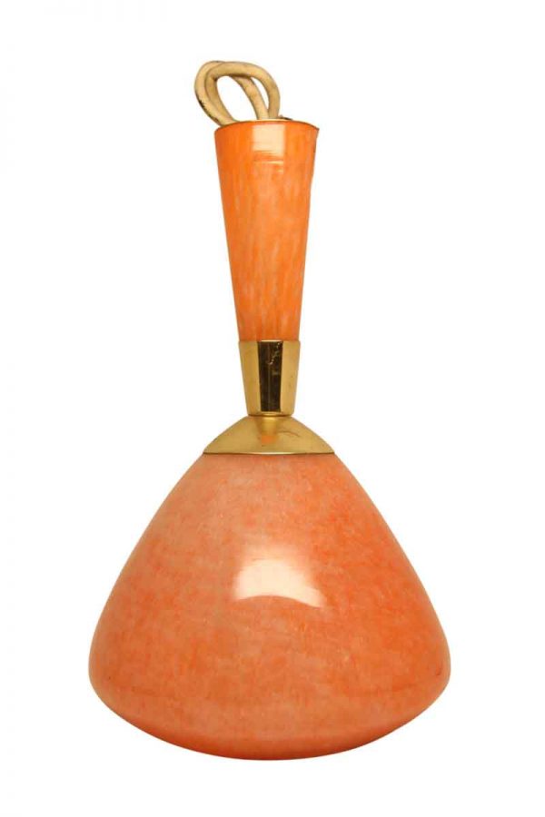 Globes - Mid Century Modern Blown Glass Orange Pendant Light