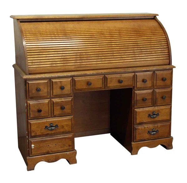 Office Furniture - Roll Top Wooden Desk