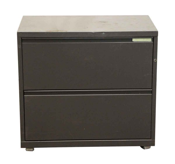 Office Furniture - Small Gray Metal Cabinet