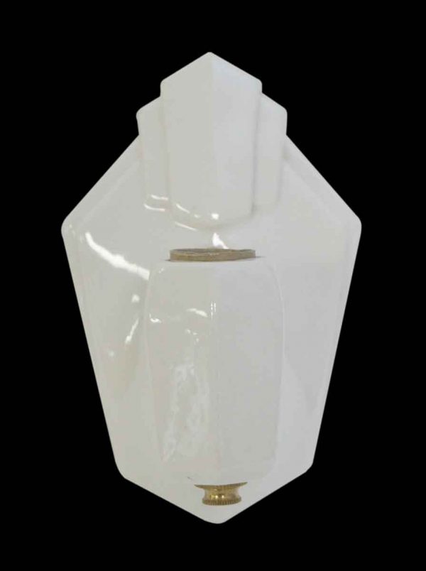 Sconces & Wall Lighting - White Art Deco Porcelain Wall Sconce