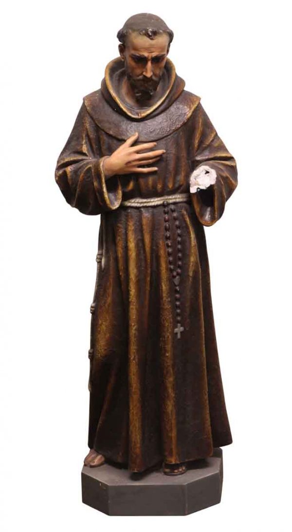 Statues & Fountains - Salvaged Religious Plaster Figure of a Saint