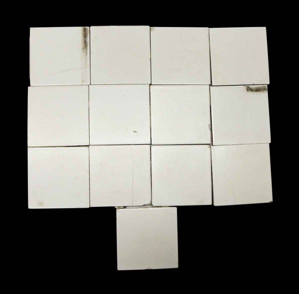 Wall Tiles - Crackled Off White 4.25 in. Wall Tile Set