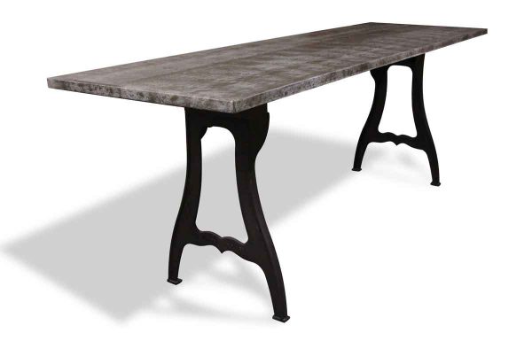 Farm Tables - Steel Top Counter Height Table with New York Legs