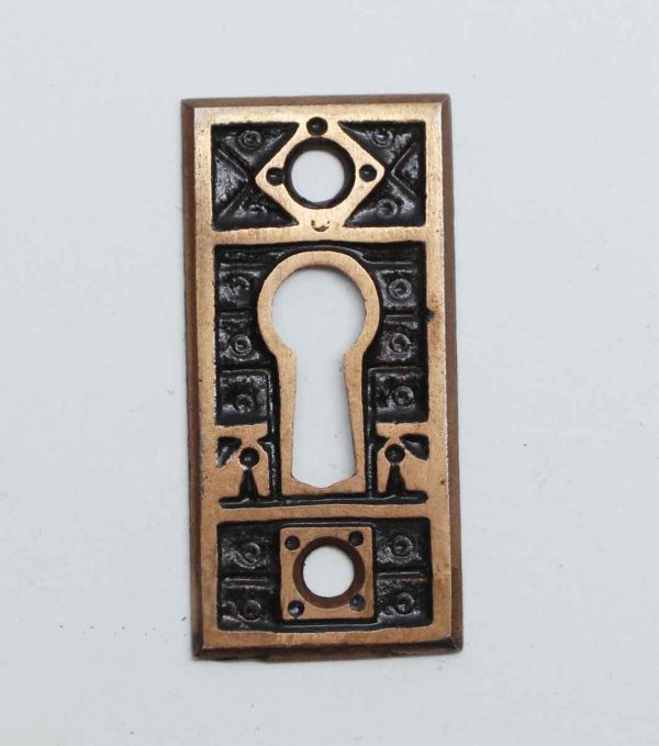 Keyhole Covers - Brass Plated Cast Iron Keyhole Cover