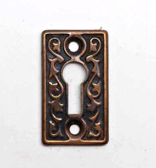 Keyhole Covers - Brass Plated Steel Keyhole Cover