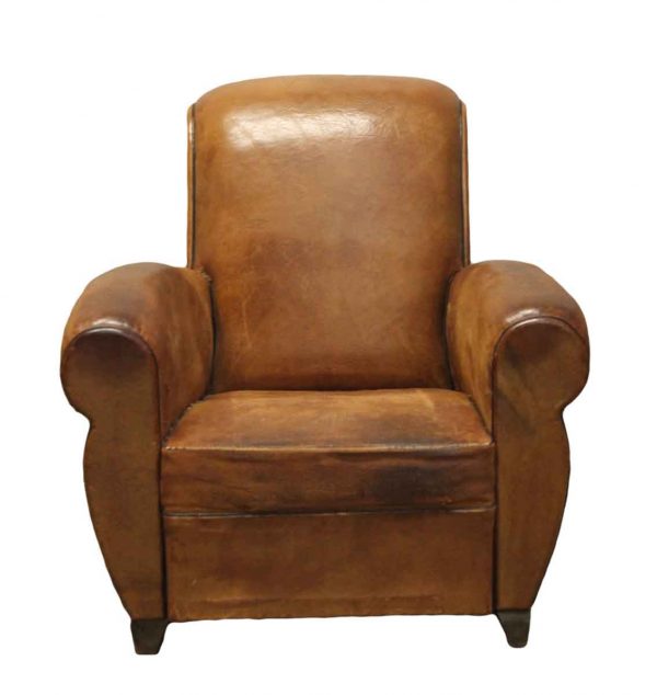 Living Room - Pair of French Vintage Leather Club Chairs