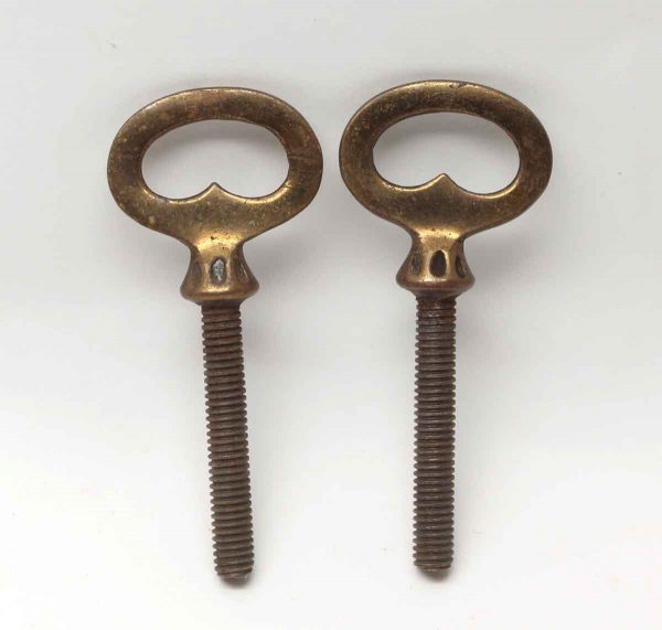 Other Cabinet Hardware - Pair of Antique Brass Traditional Cheval Mirror Screws