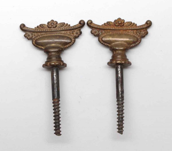 Other Cabinet Hardware - Pair of Brass Victorian Cheval Mirror Screws