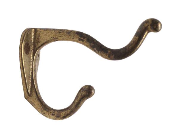 Single Hooks - Brass Plated Cast Iron Hook