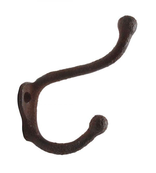 Single Hooks - Cast Iron Pair of 3.75 in. Vintage Wall Hooks
