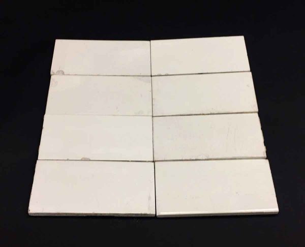 Wall Tiles - 1 Square Foot of Chipped Off White Crackle Subway Tiles